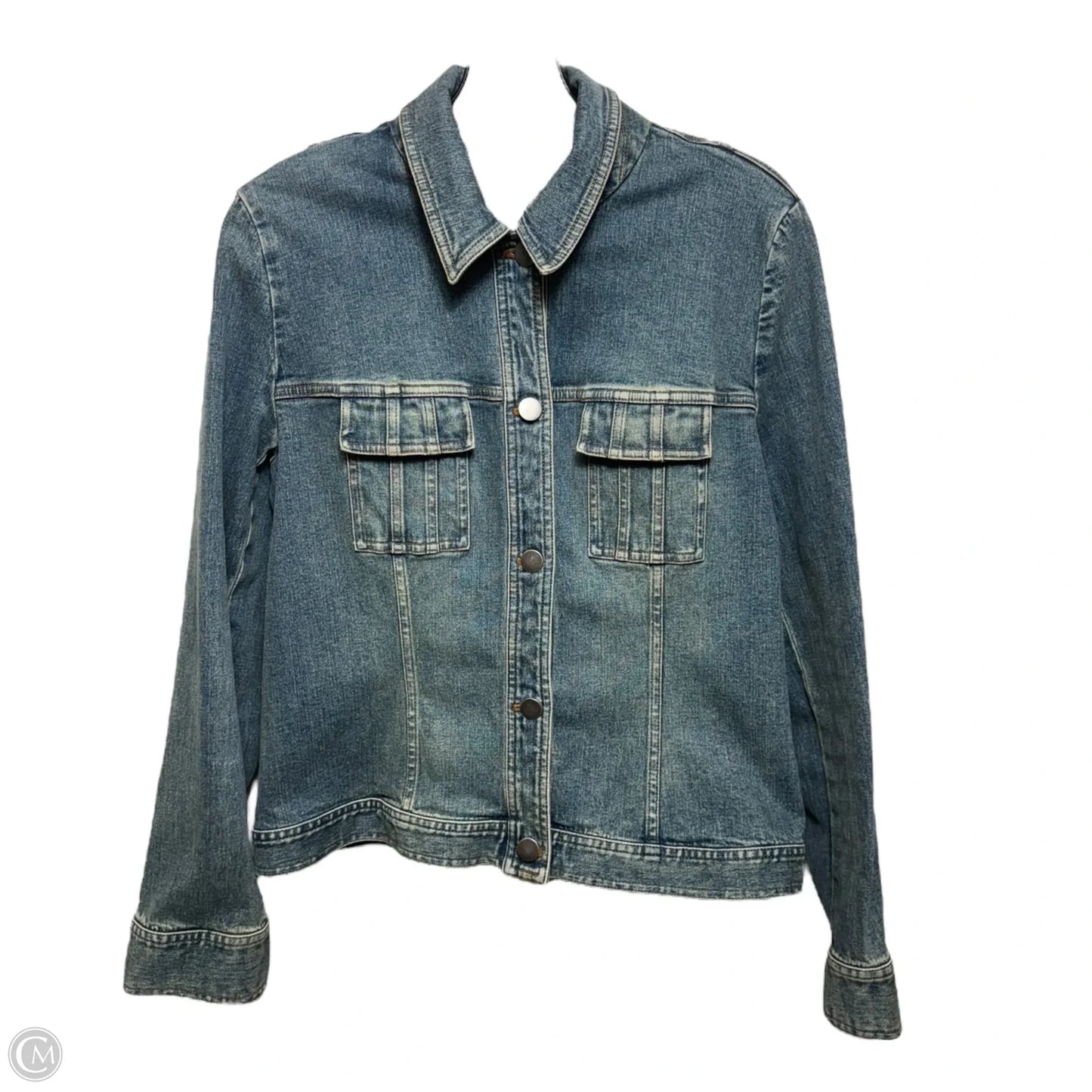 Jacket Denim By Company In Animal Print, Size: 14