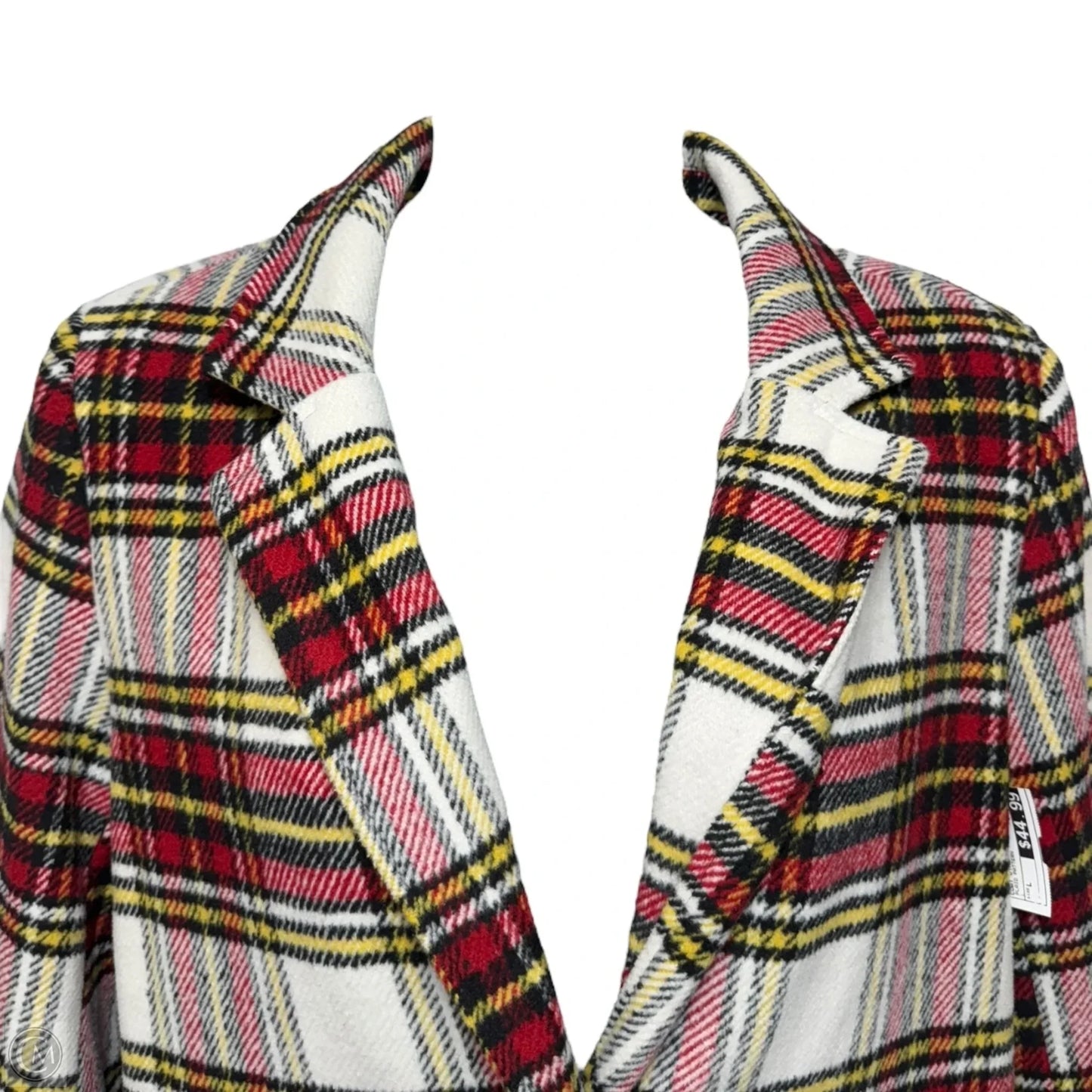 Coat By Sebby In Plaid Pattern, Size: L