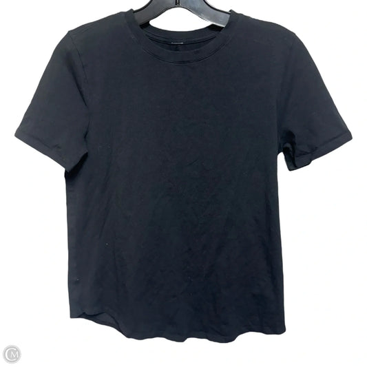 Athletic Top Short Sleeve By Lululemon In Black, Size: M