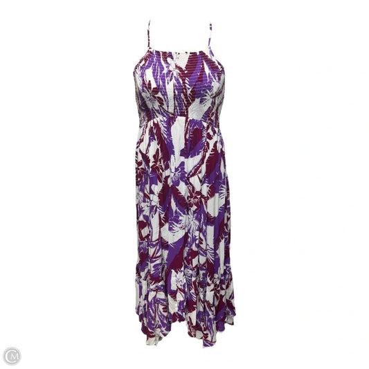 Heat Wave Printed Maxi Dress By Free People In Purple & Red, Size: M