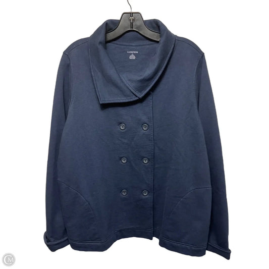 Starfish Slub Terry Jacket By Lands End In Blue, Size: L