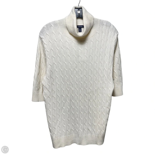 Sweater Short Sleeve By Lands End In Cream, Size: Xl