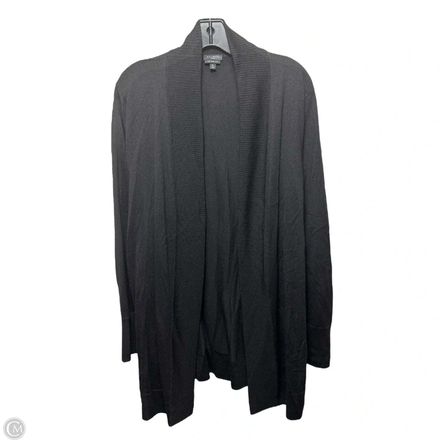 Merino Wool Sweater Cardigan By Talbots In Black, Size: 3x