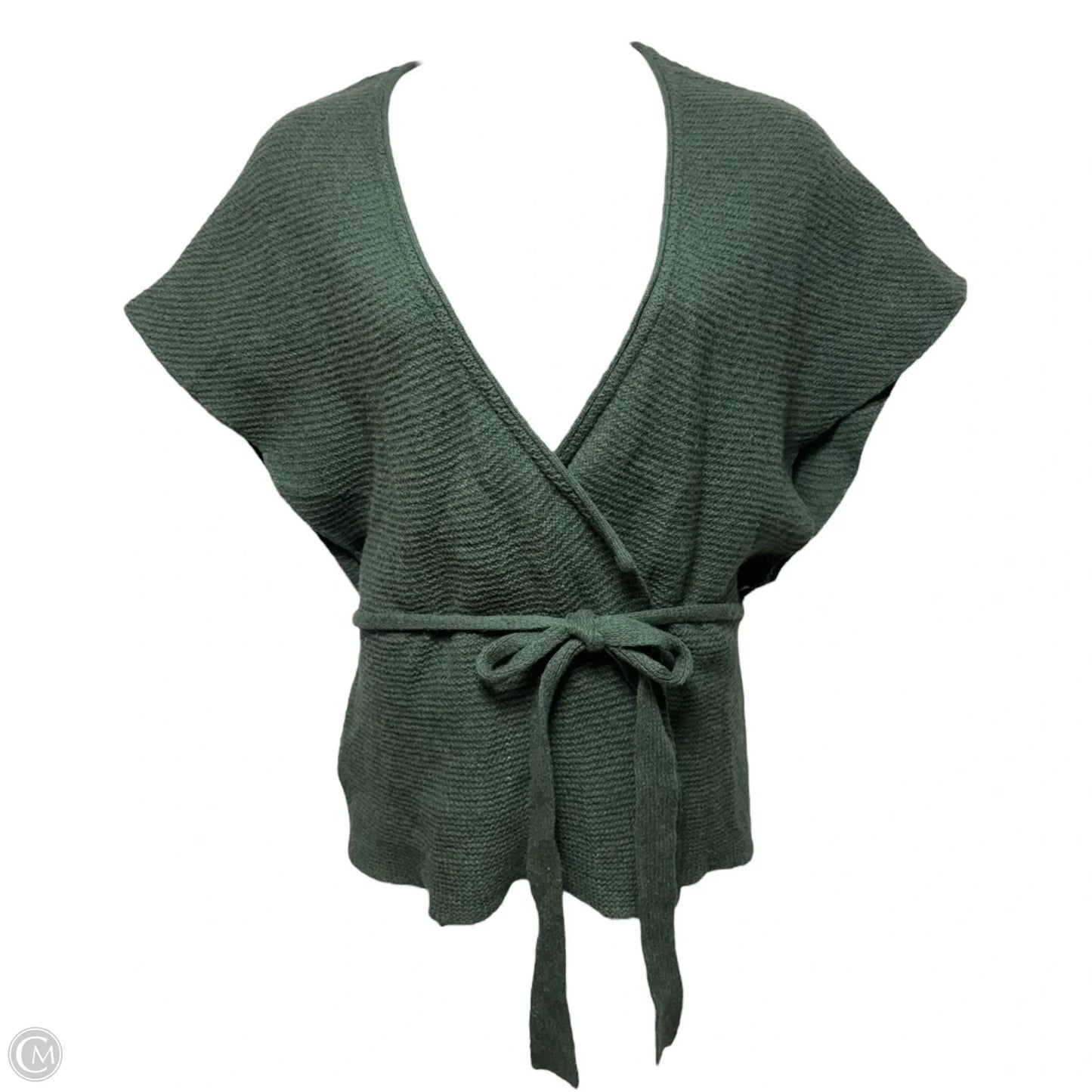 Belted Vest Sweater By Gudrun Sjoden In Green, Size: M