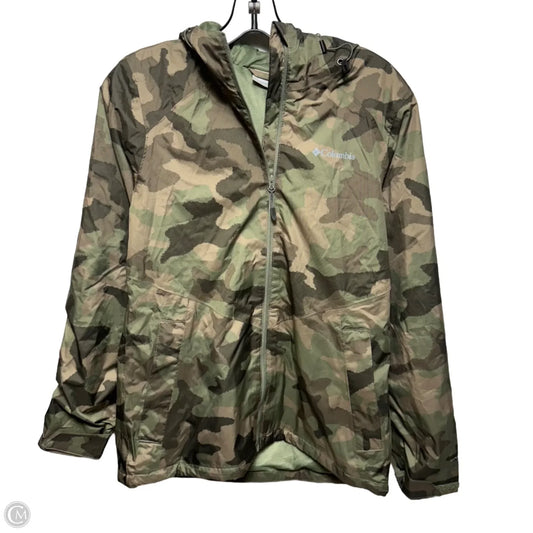 Jacket Windbreaker By Columbia In Camouflage Print, Size: S