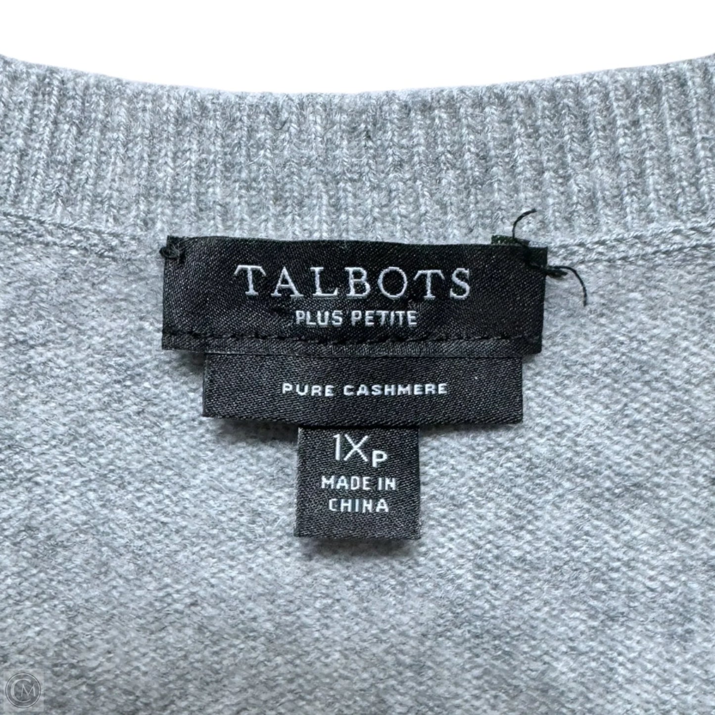 Sweater Cashmere By Talbots In Grey, Size: 1xP