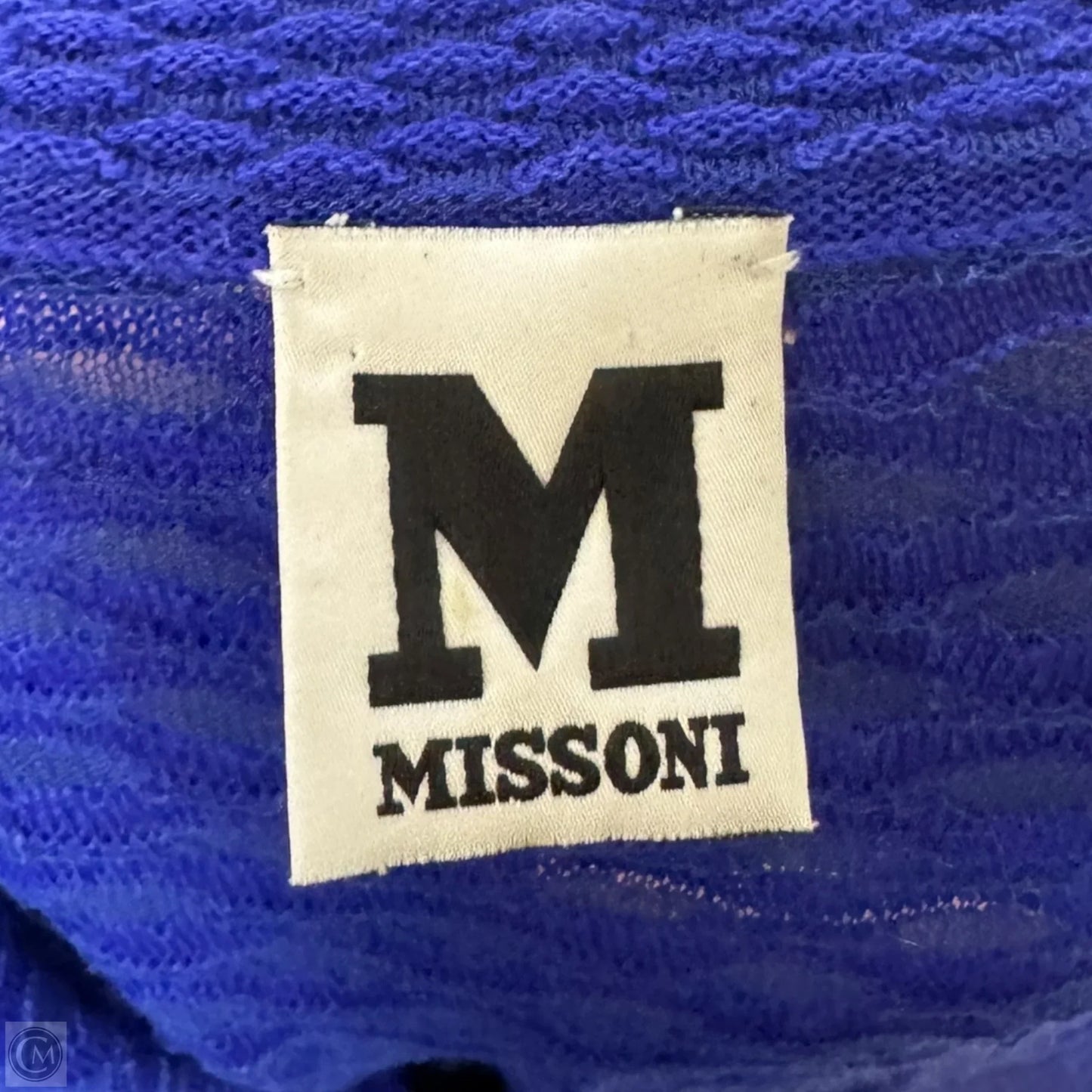 Knit Dress Luxury Designer By M Missoni In Blue, Size: S/38