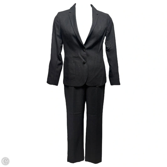 Italian Wool & Mohair Single Breasted Blazer & Trousers Suit 2 Piece Set By Tonello For Davide Cenci In Black, Size: 10
