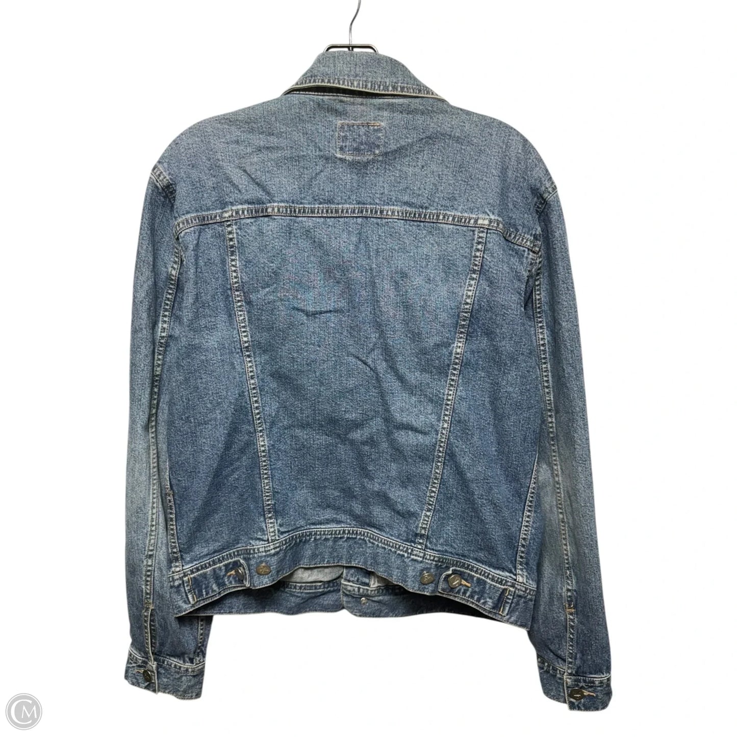 Jacket Denim By Calvin Klein In Blue Denim, Size: L