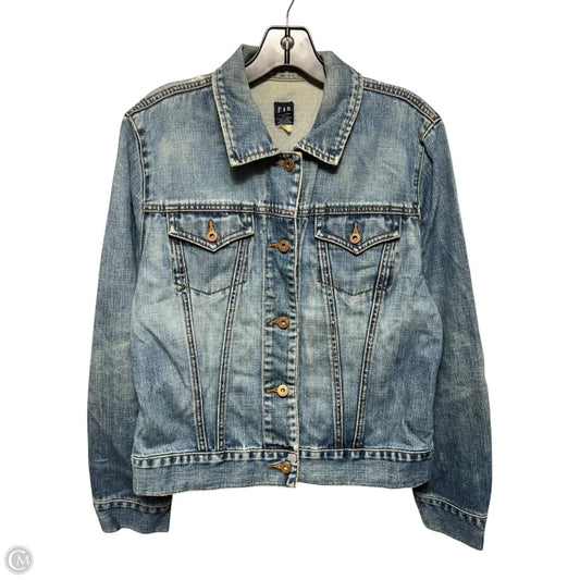 Jacket Denim By Gap In Blue Denim, Size: L