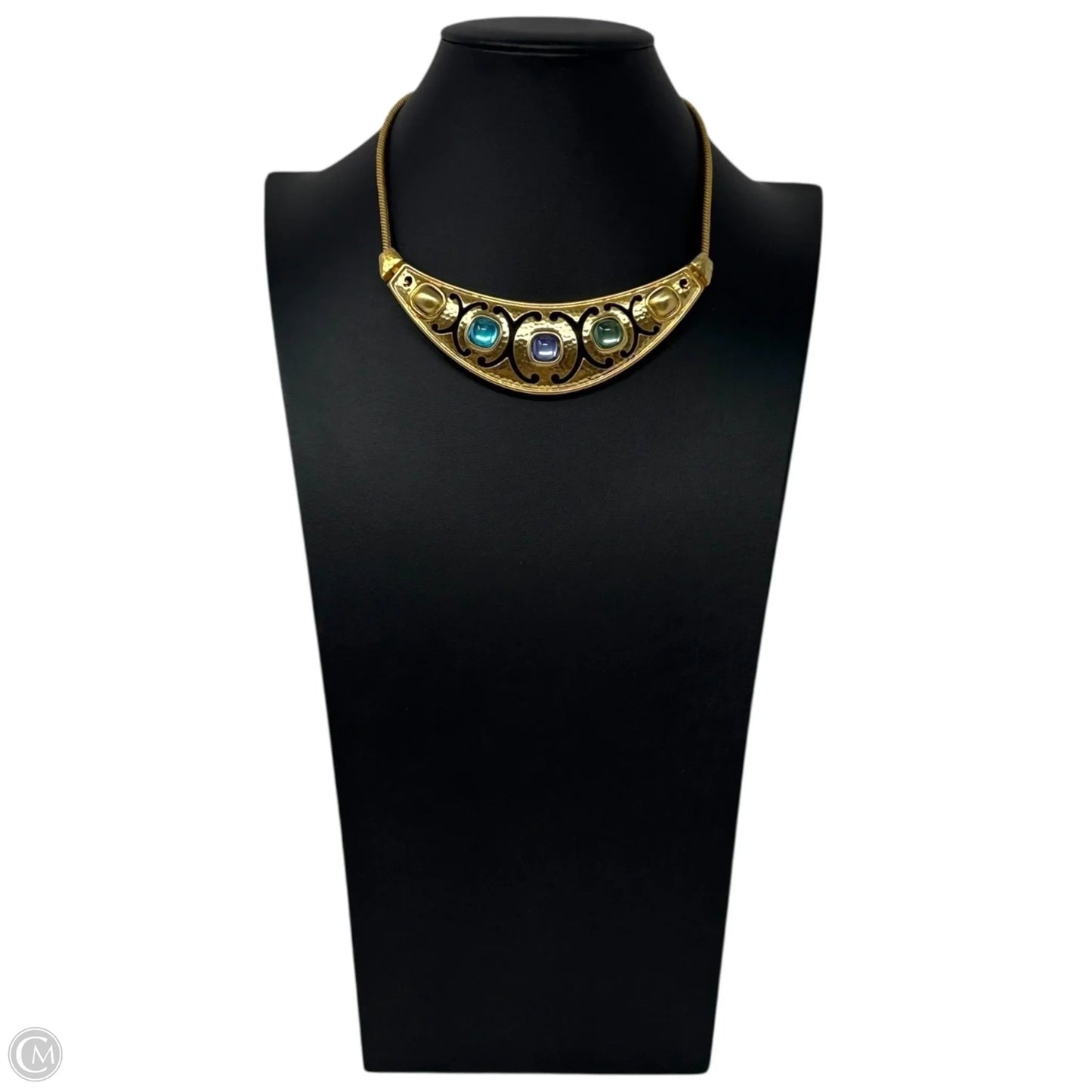 Versailles Amalia Crystal Necklace In Brushed Gold By Brighton