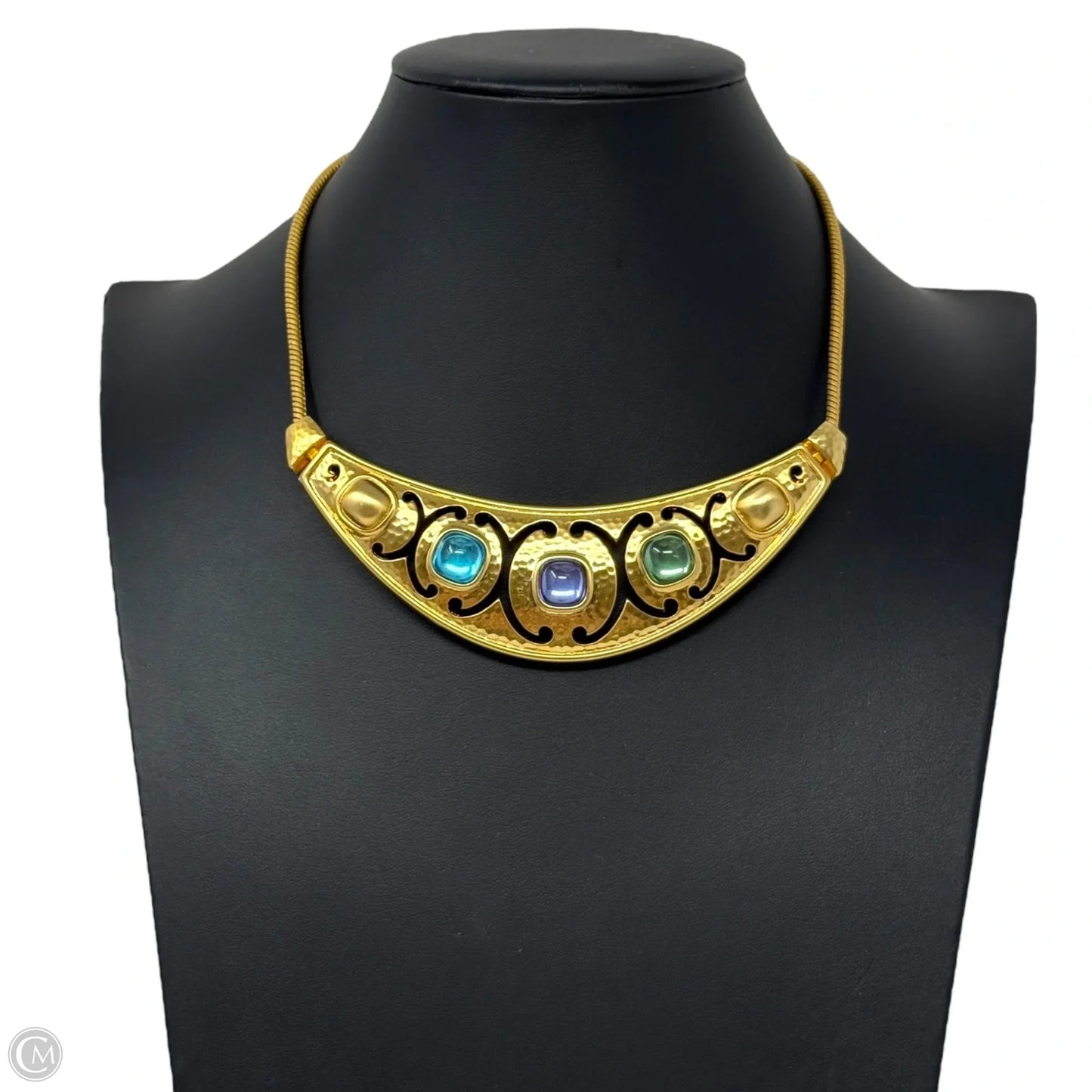 Versailles Amalia Crystal Necklace In Brushed Gold By Brighton