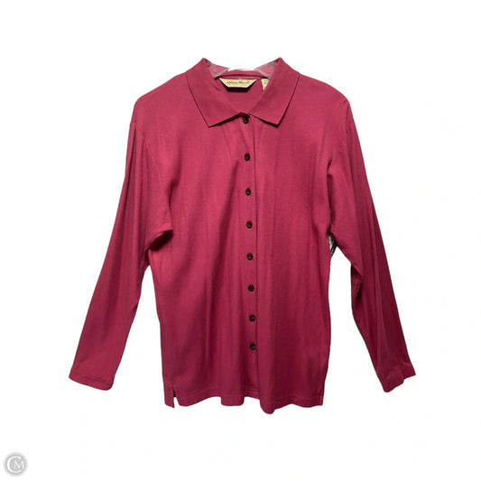 Top Long Sleeve By Eddie Bauer In Pink, Size: S