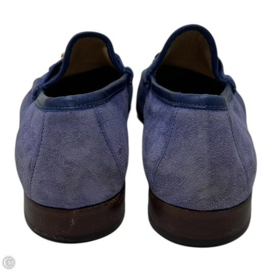 AS IS Vintage Suede Horsebit Loafers Shoes Luxury Designer By Gucci In Purple, Size: 8