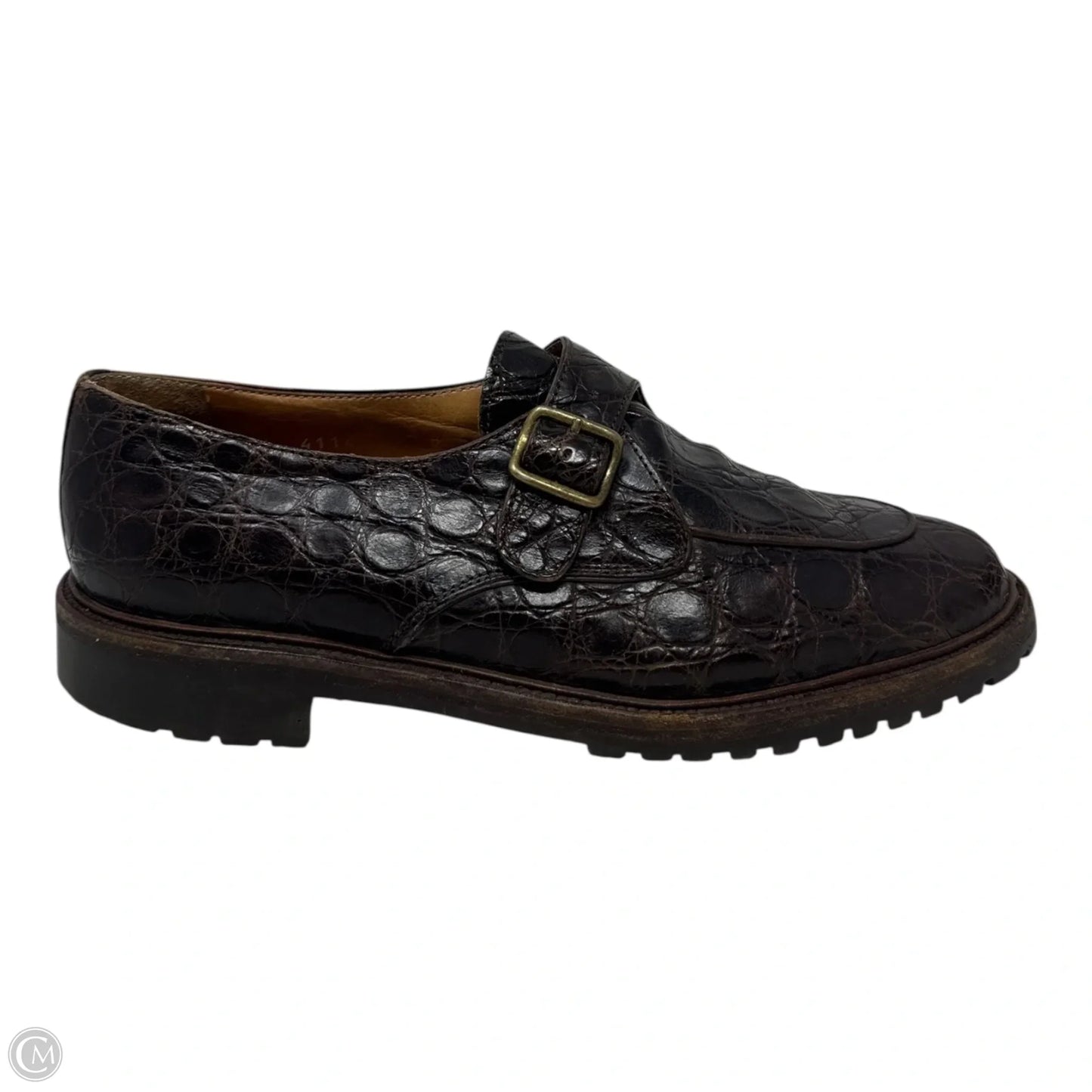 Vintage Croc Buckle Loafers Shoes Flats By Polo Ralph Lauren In Brown, Size: 8