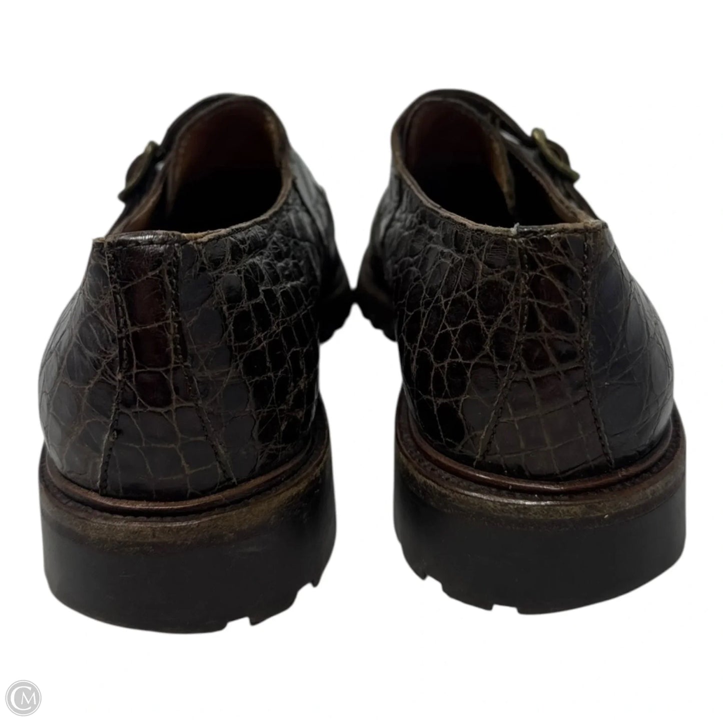 Vintage Croc Buckle Loafers Shoes Flats By Polo Ralph Lauren In Brown, Size: 8