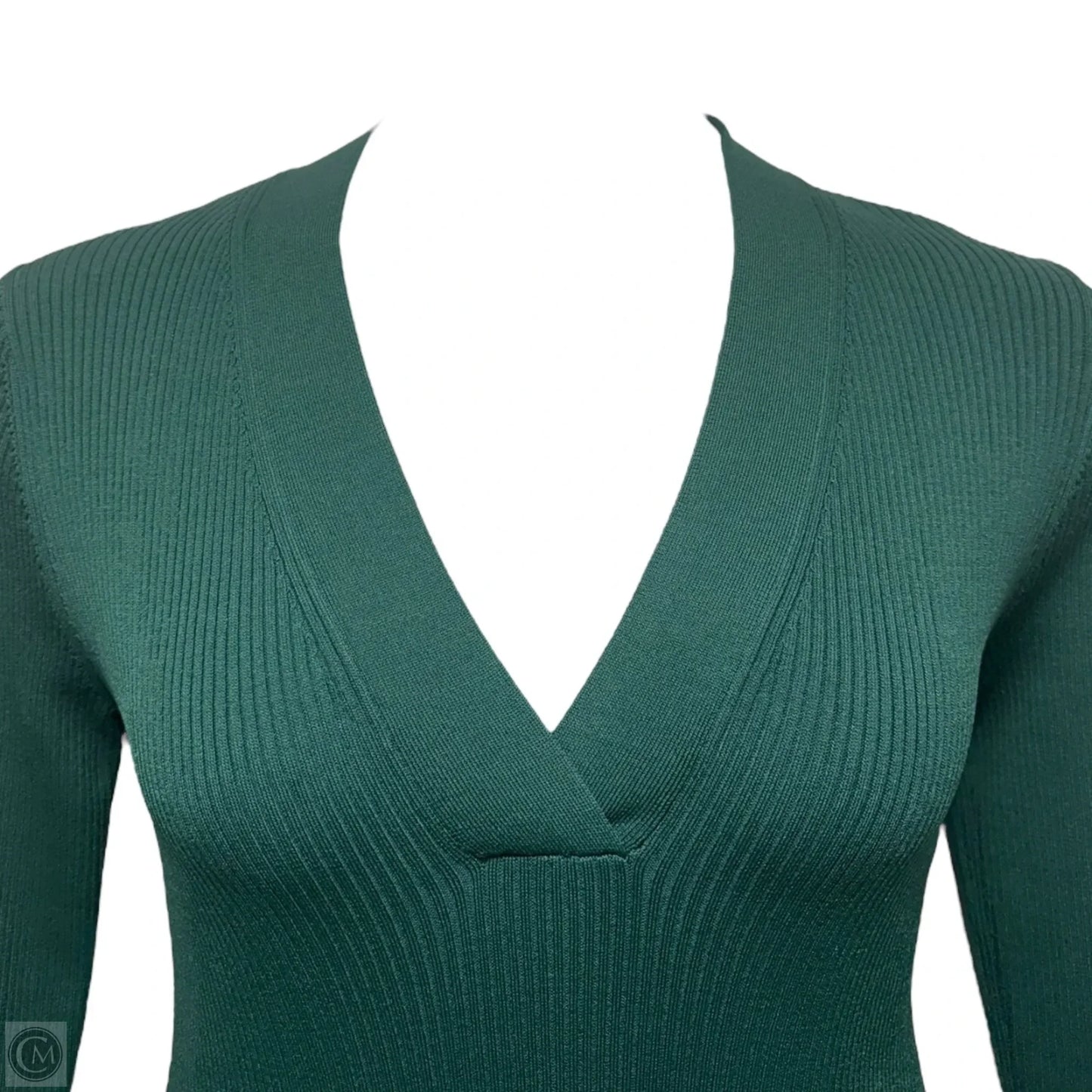Aletti V Neck Knitted Dress By Reiss In Green, Size: L