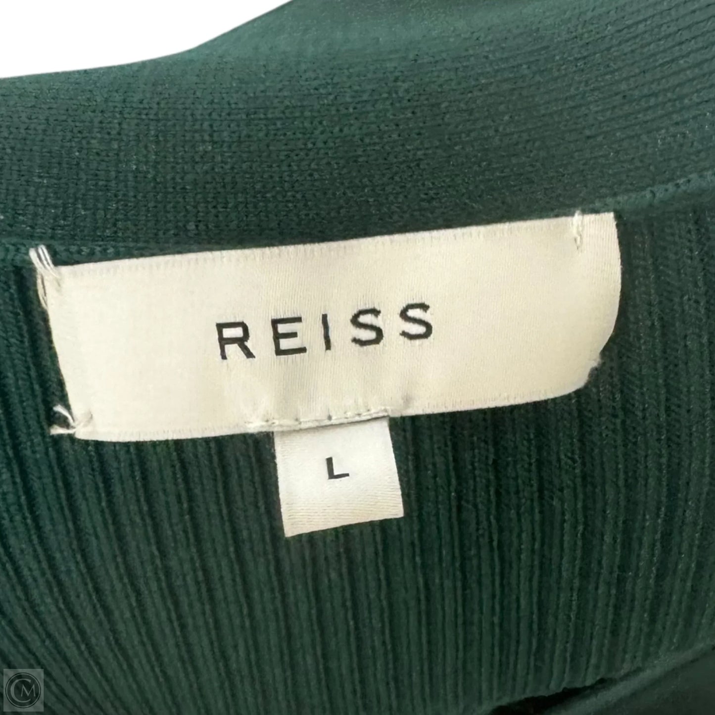 Aletti V Neck Knitted Dress By Reiss In Green, Size: L