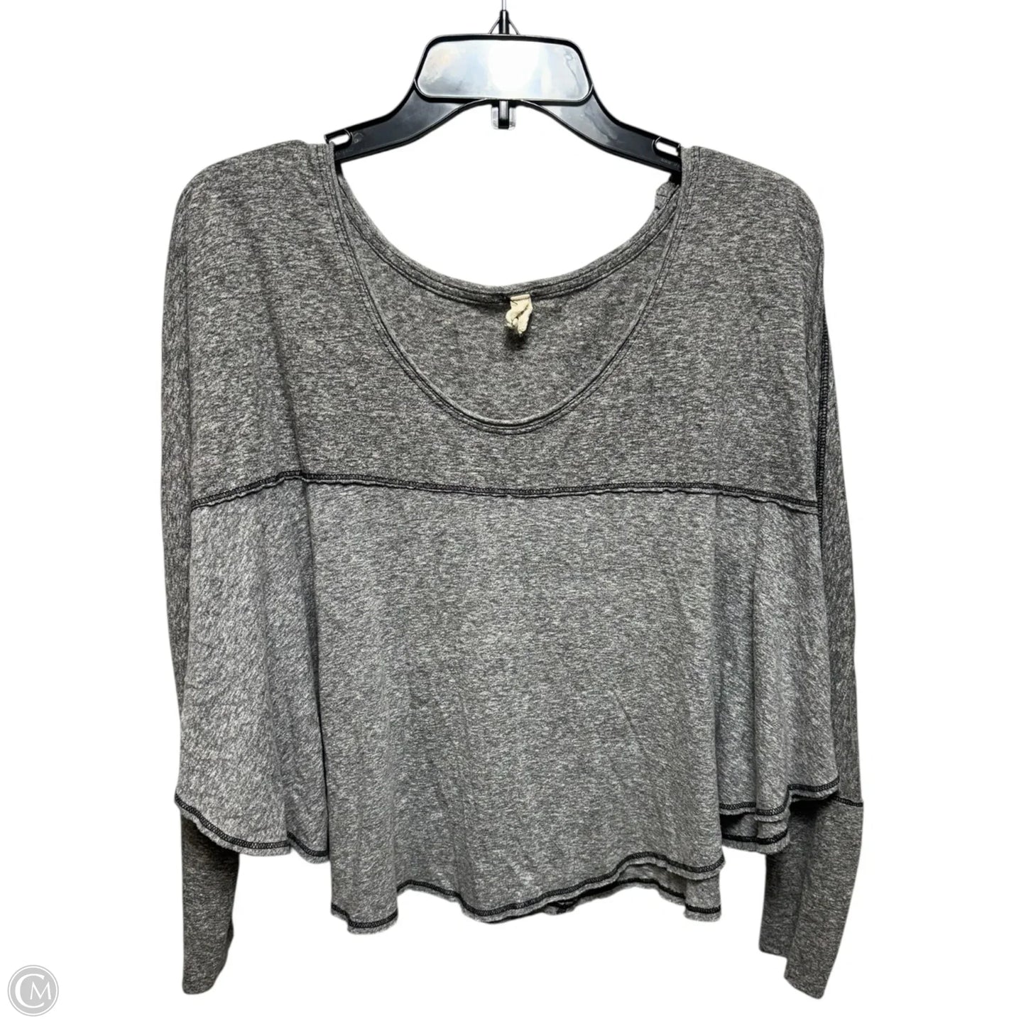 Cloud Nine Long Sleeve Crop Top By Free People In Grey, Size: S