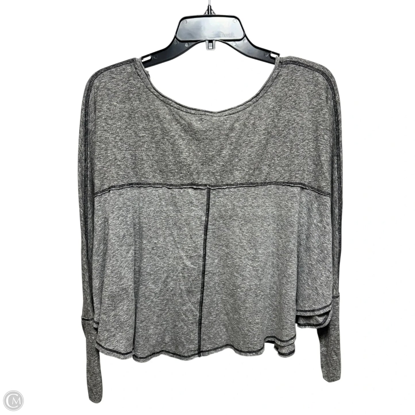 Cloud Nine Long Sleeve Crop Top By Free People In Grey, Size: S