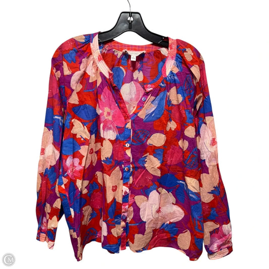 Giverney Gardens Raglan Poet Blouse By Johnny Was In Floral Print, Size: S