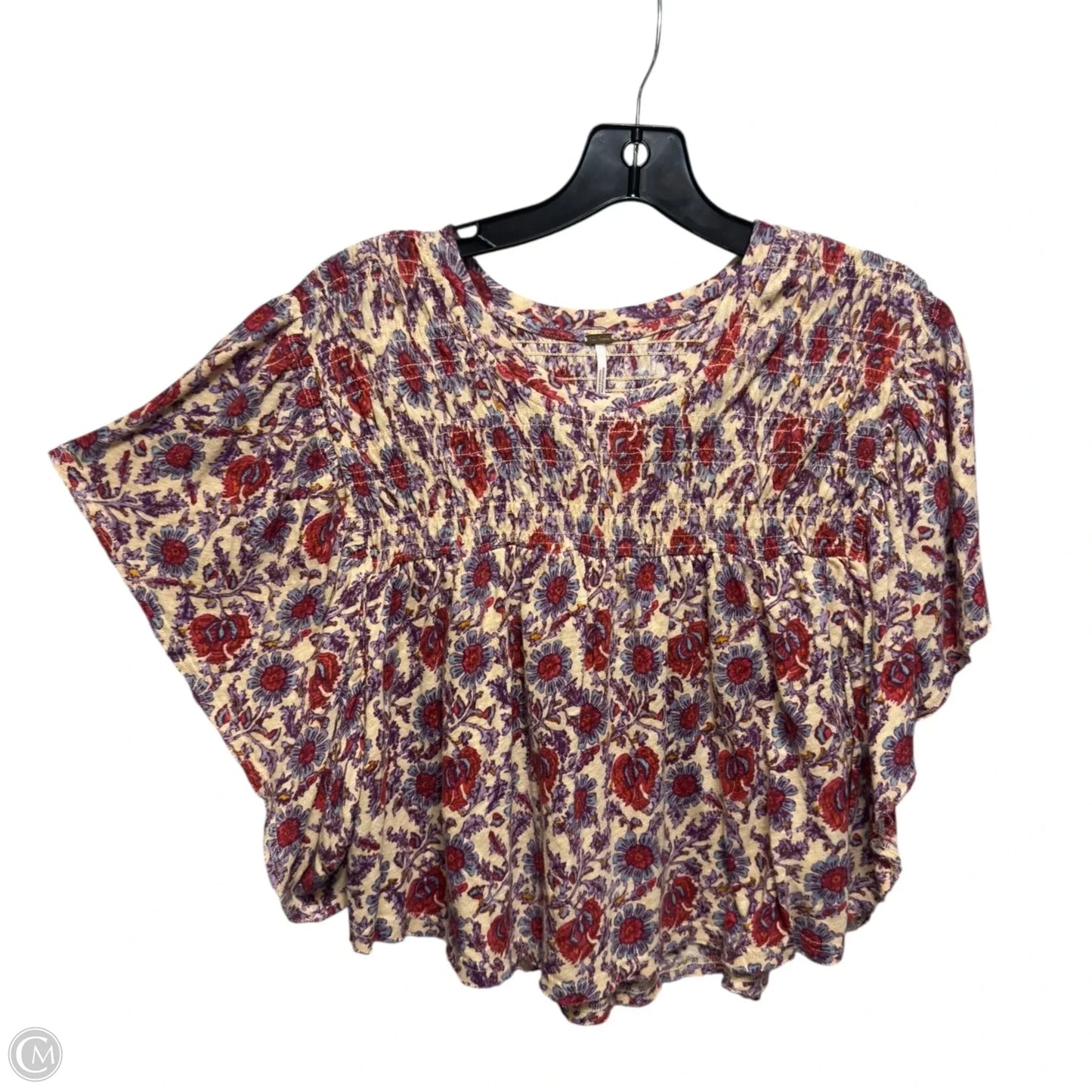 Printed Ruffled Up Top By Free People In Multi-colored, Size: M