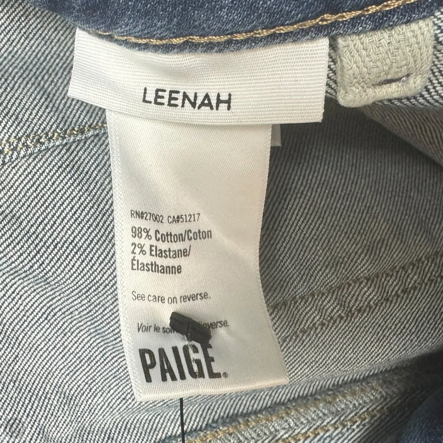Leenah Jeans Boot Cut By Paige In Blue Denim, Size: 2