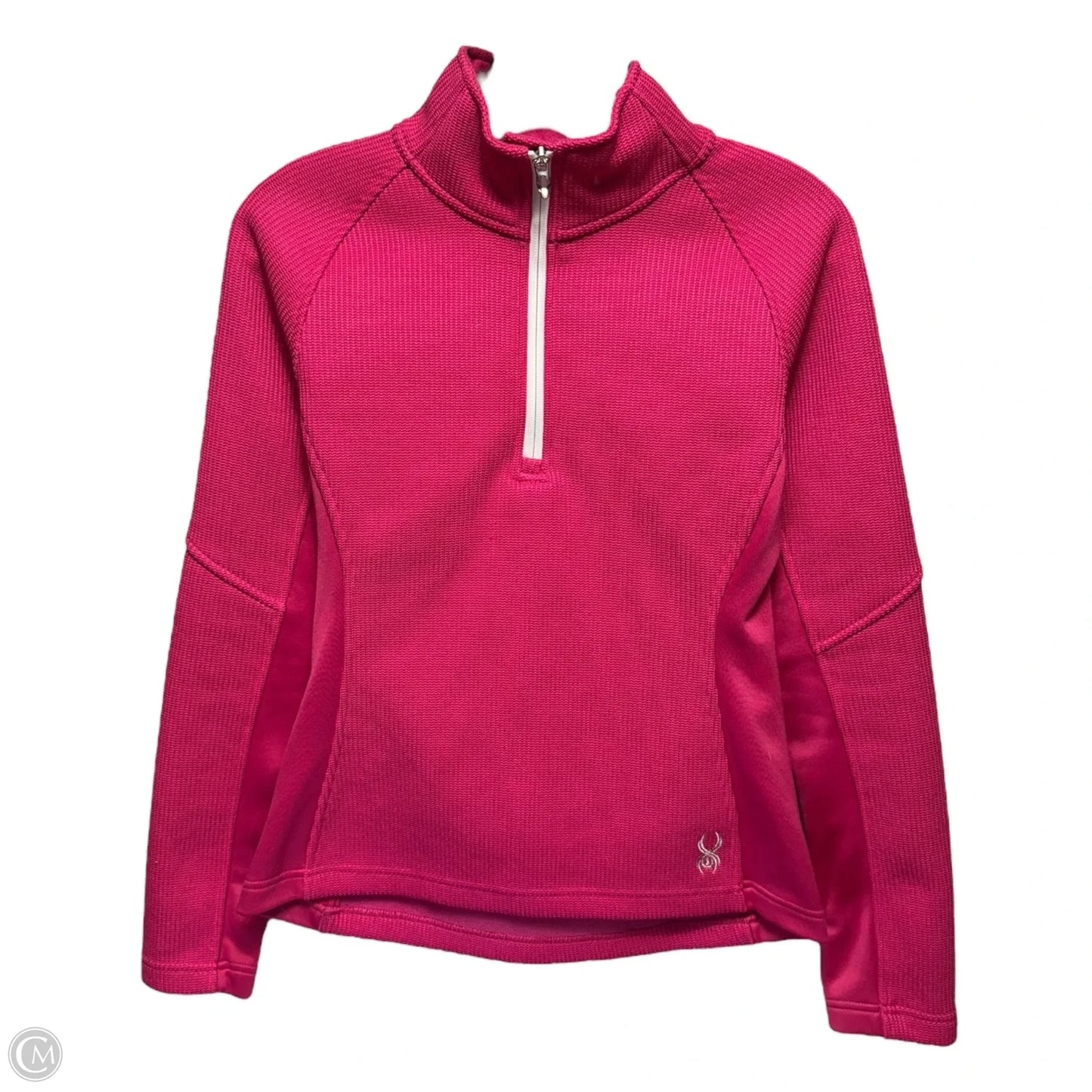 Athletic Top Long Sleeve Collar By Spyder In Pink, Size: S