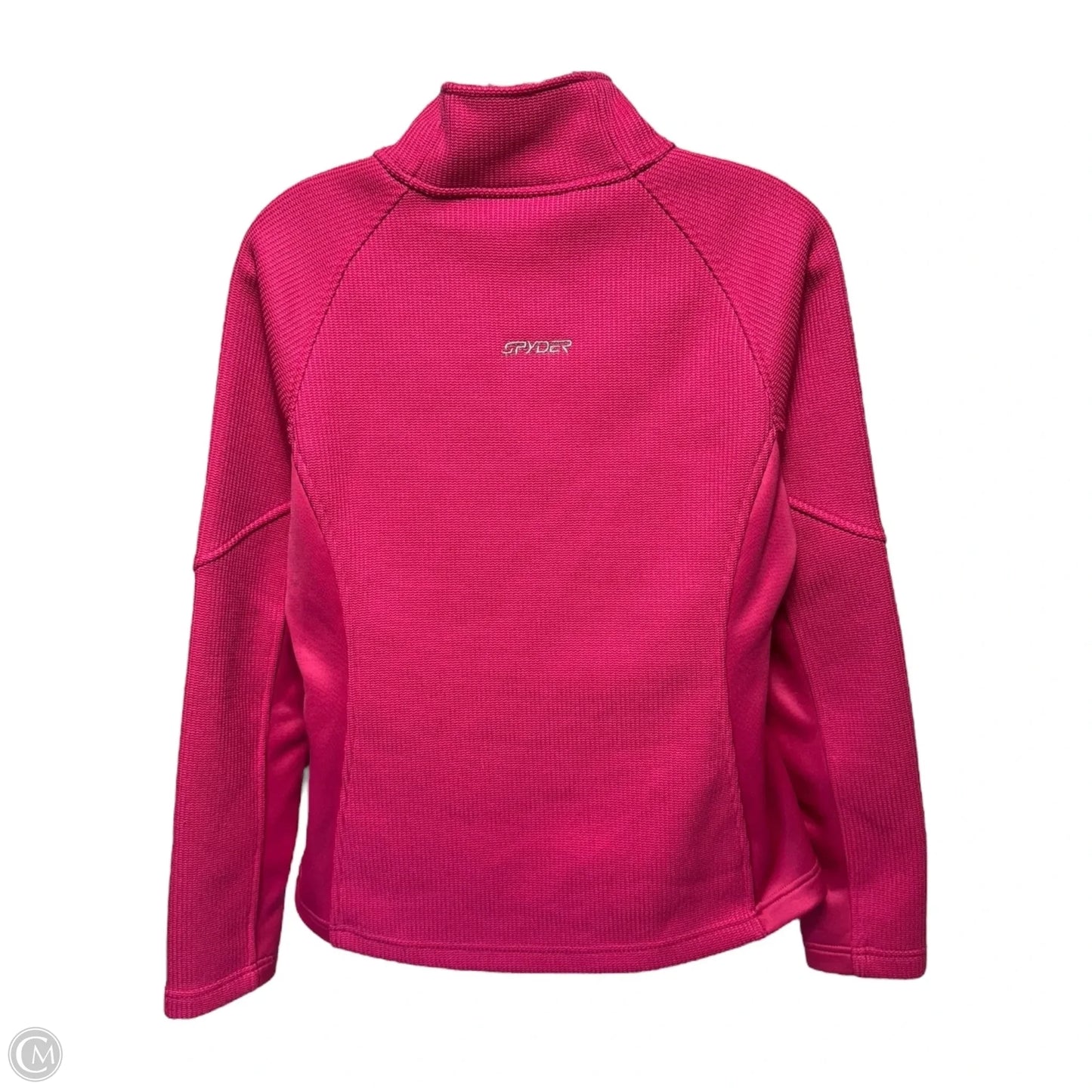 Athletic Top Long Sleeve Collar By Spyder In Pink, Size: S