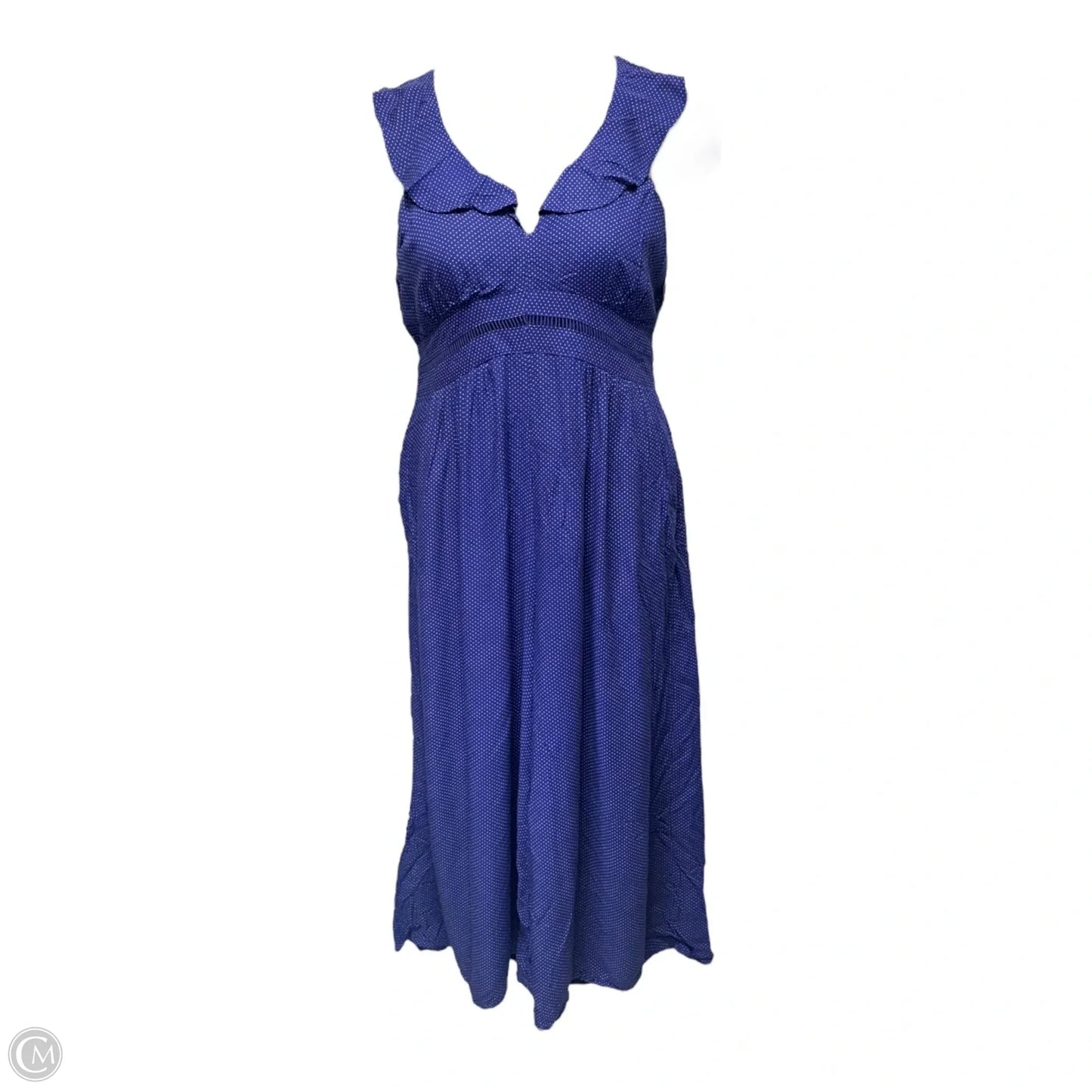 Justine Ruffle Jumpsuit By Maeve In Polkadot Pattern, Size: 10p