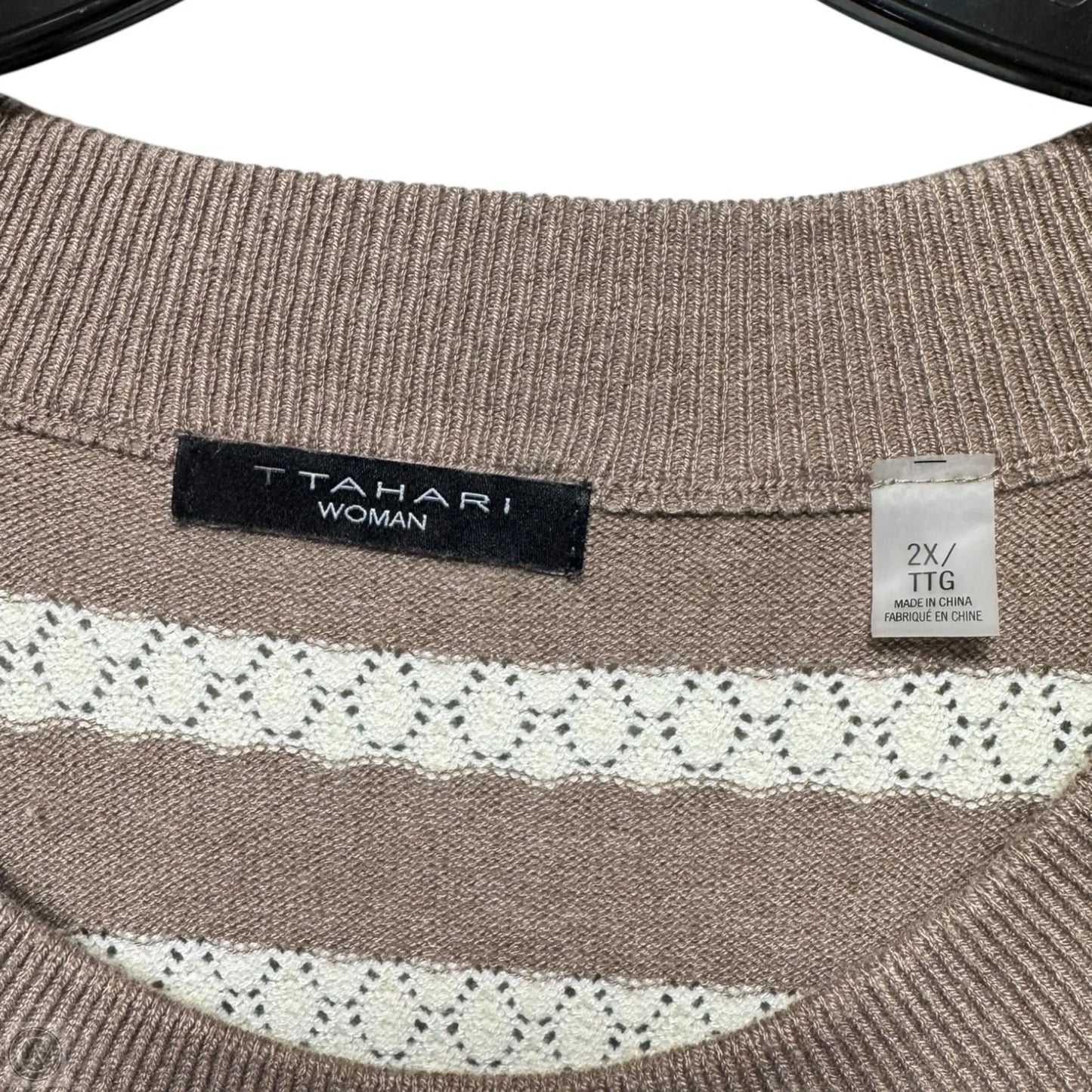 Sweater By T Tahari In Striped Pattern, Size: 2x