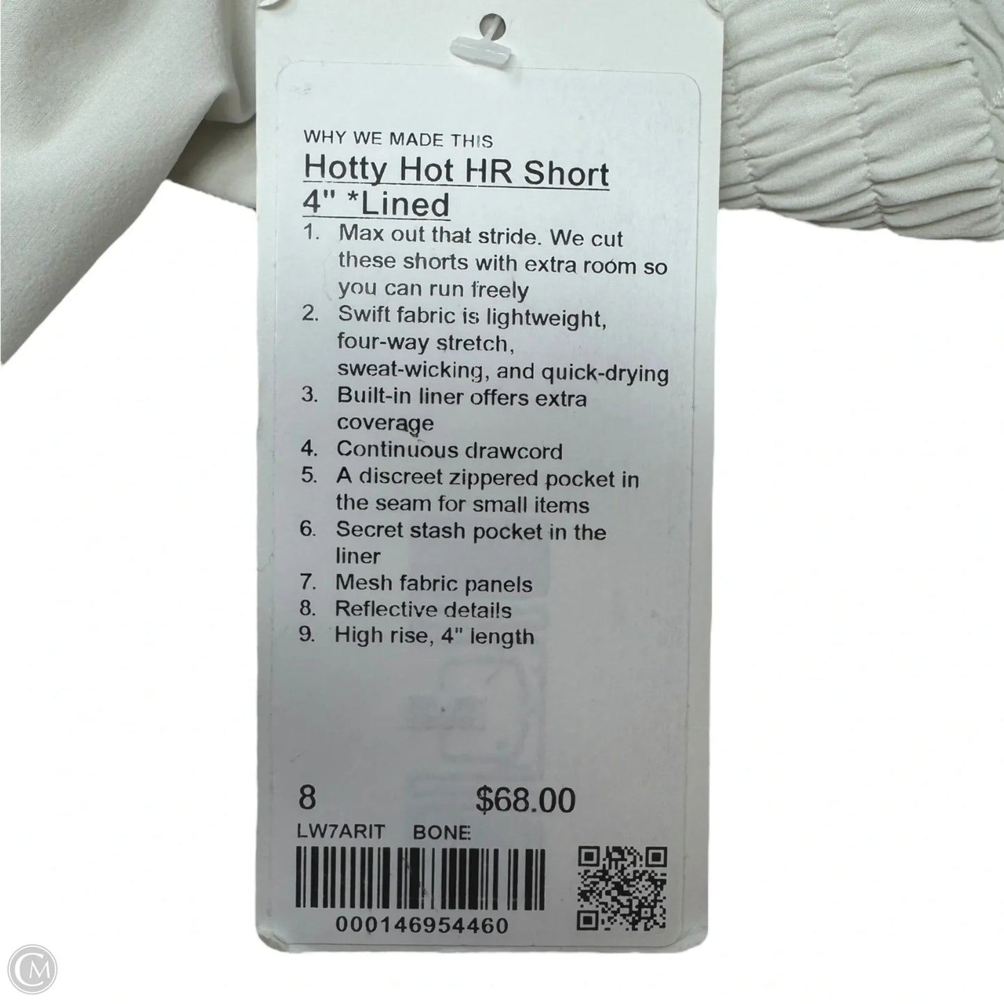 Hotty Hot 4” Athletic Shorts By Lululemon In Cream, Size: 8