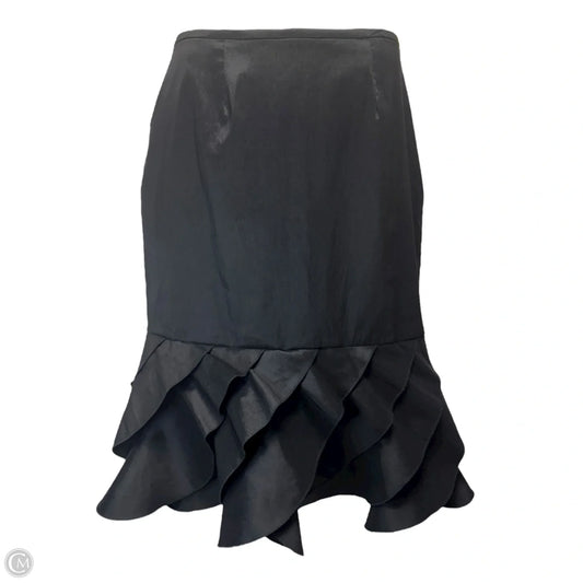 Silk Skirt Midi By Tadashi In Black, Size: 12