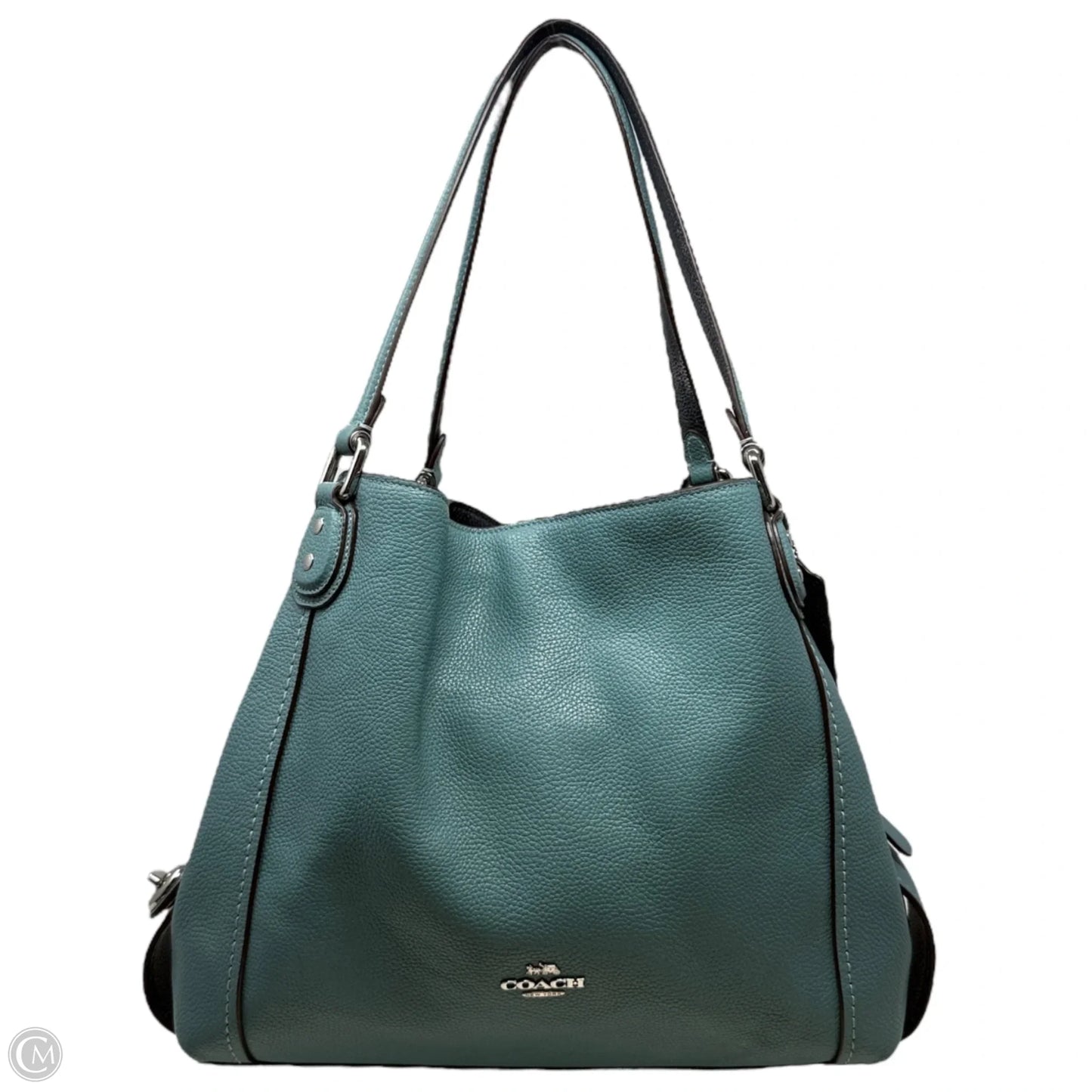 Edie Shoulder Bag 31 in Polished Pebble Leather Designer By Coach, Size: Medium