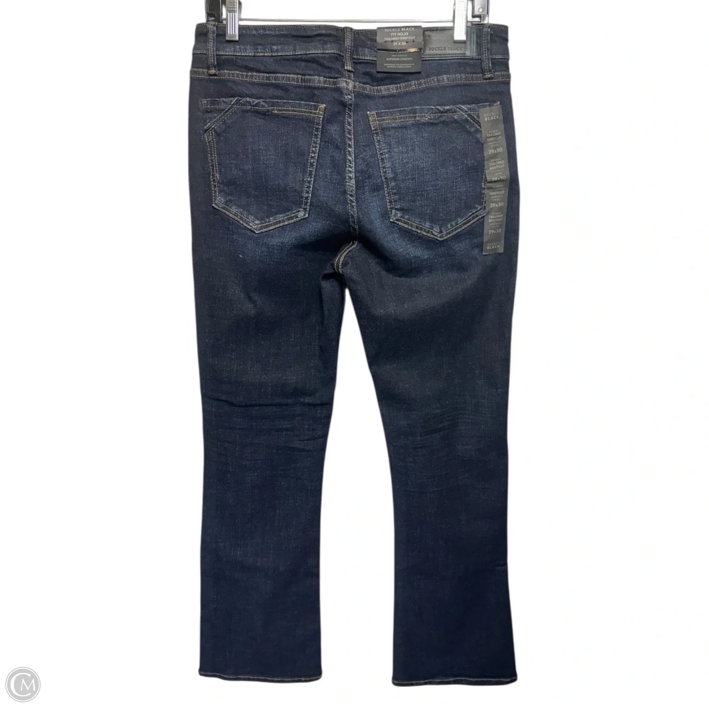 Tailored Bootcut universal fit mid-rise By Buckle Black In Blue Denim, Size: 8/ 29x30