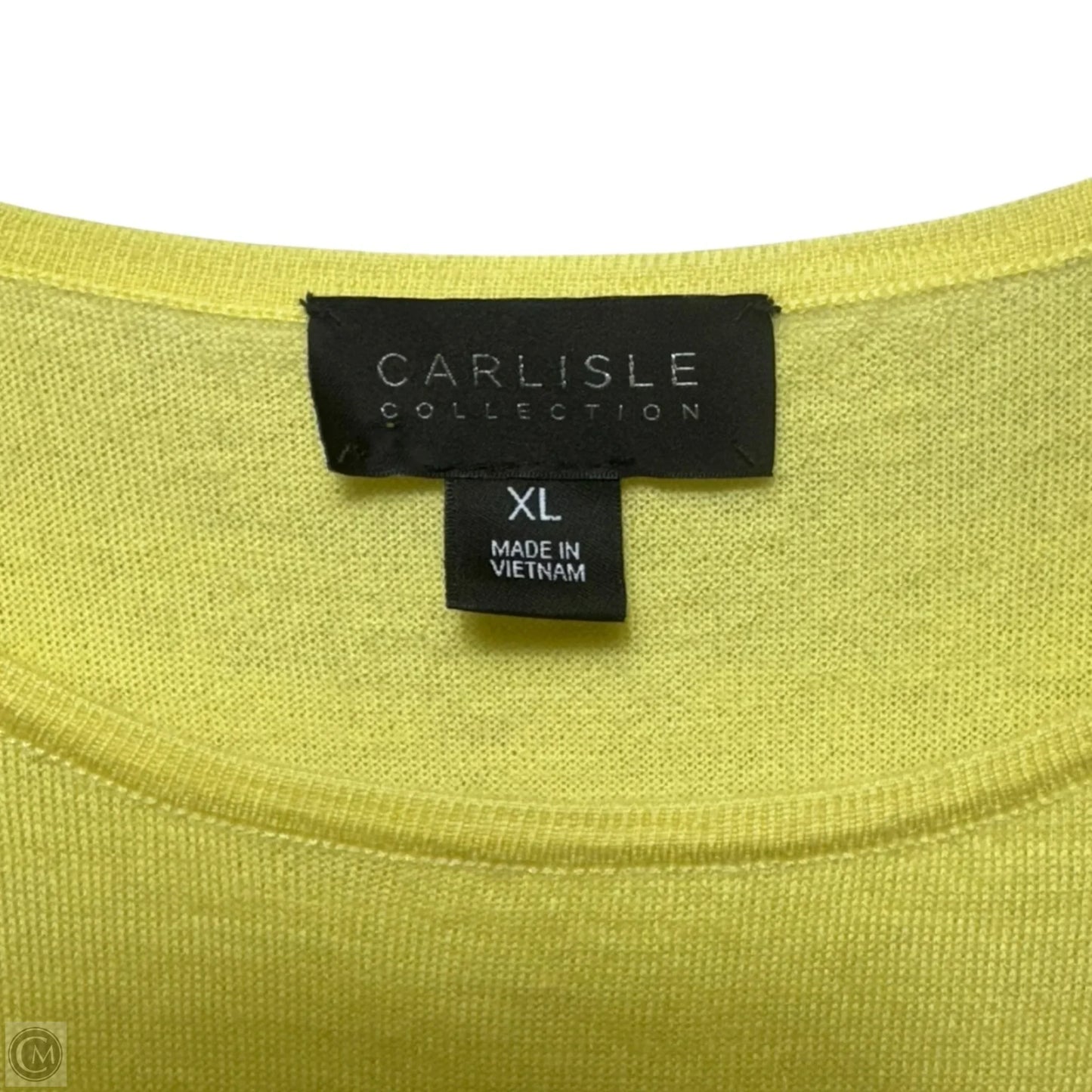 Cashmere Tank Top By Carlisle In Yellow, Size: XL