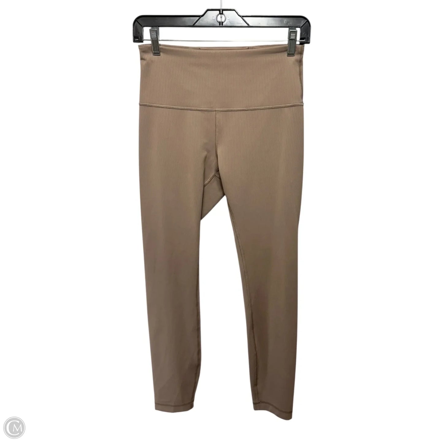 Ribbed Athletic Leggings By Lululemon In Tan, Size: 6