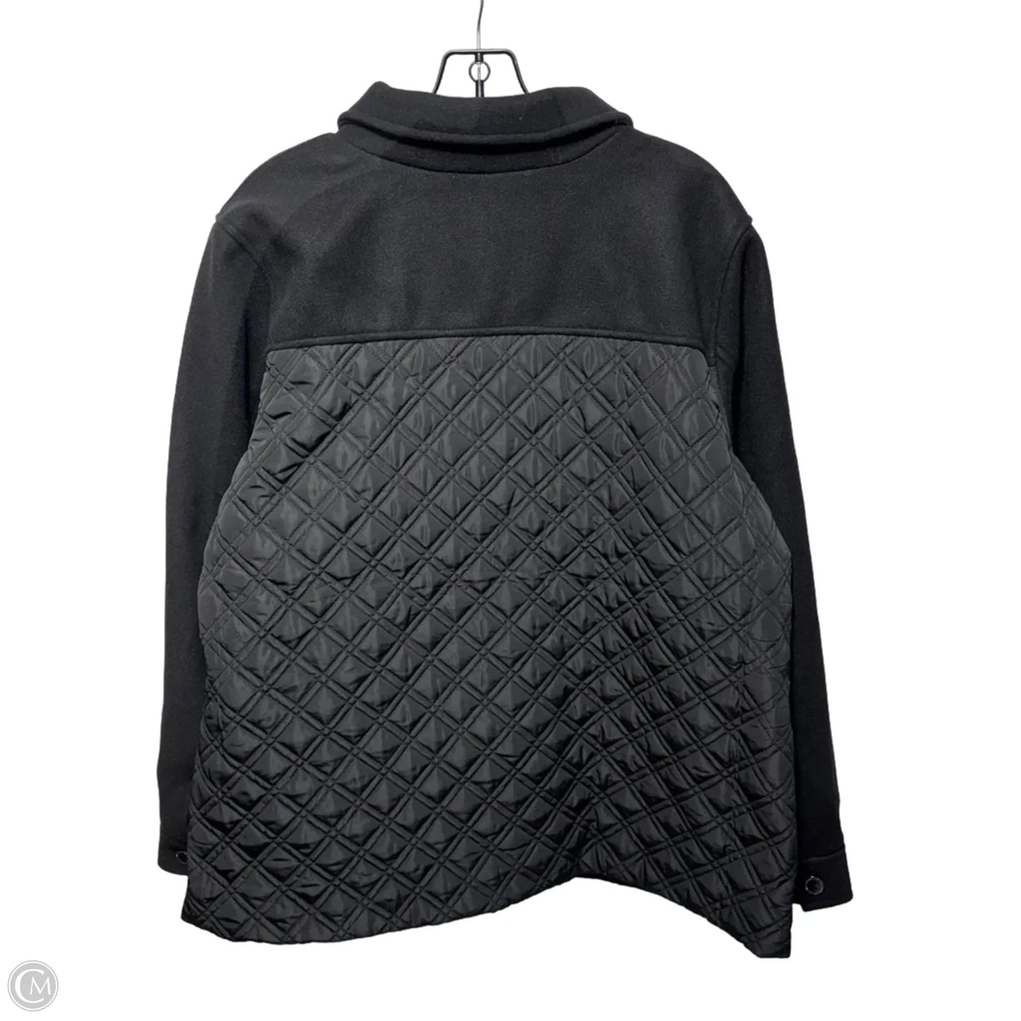 Estate Mixed Media Quilted Jacket By Isaac Mizrahi Live QVC In Black, Size: XL