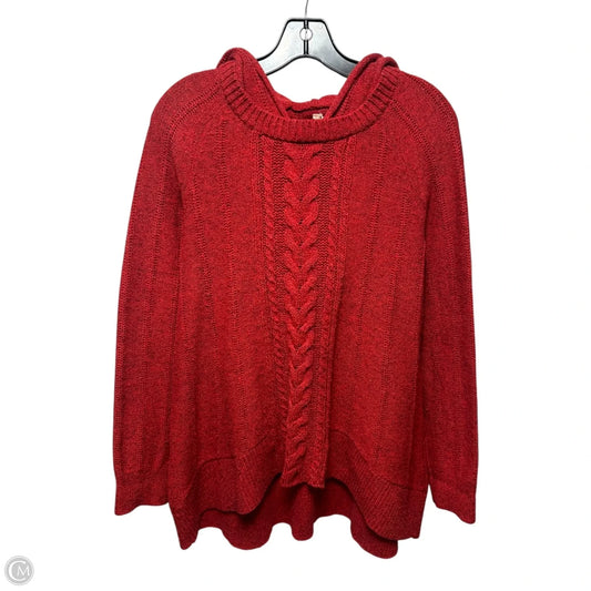 Hooded Sweater By Moth In Red, Size: L