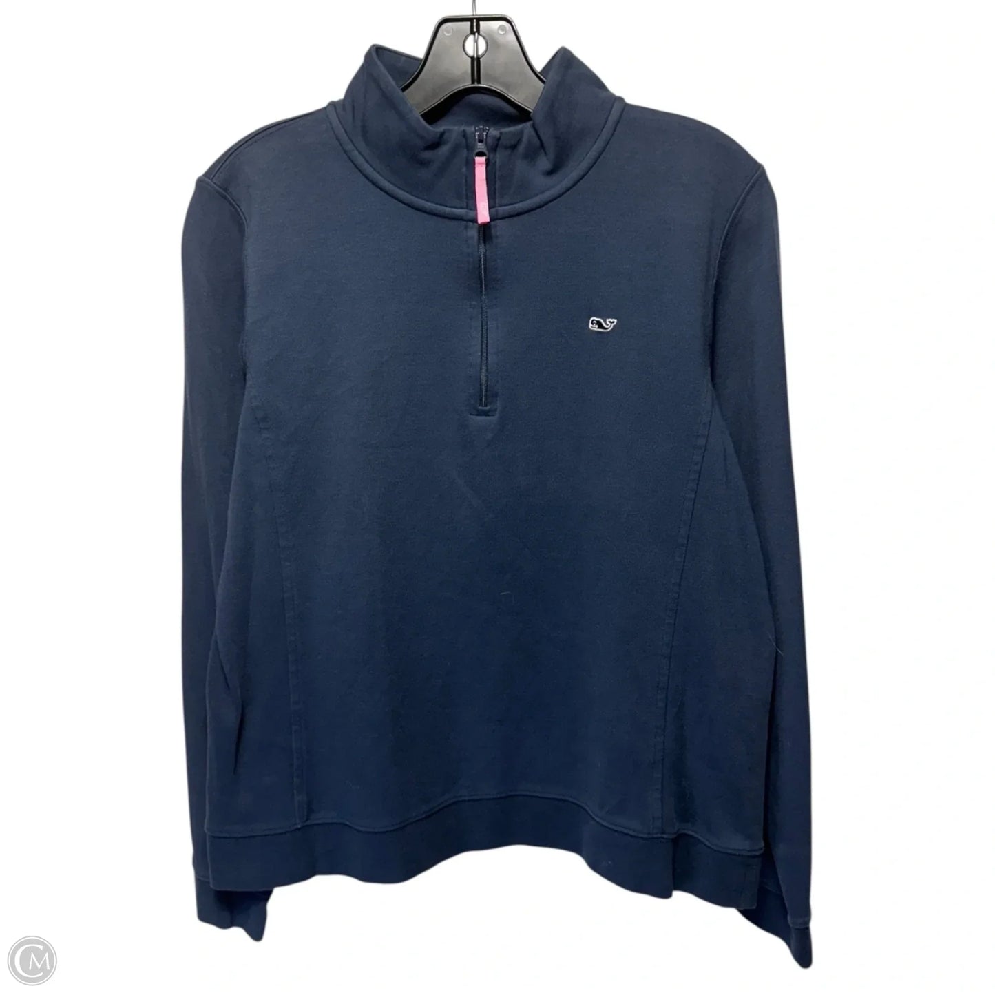 Athletic Top Long Sleeve Collar By Vineyard Vines In Navy, Size: M