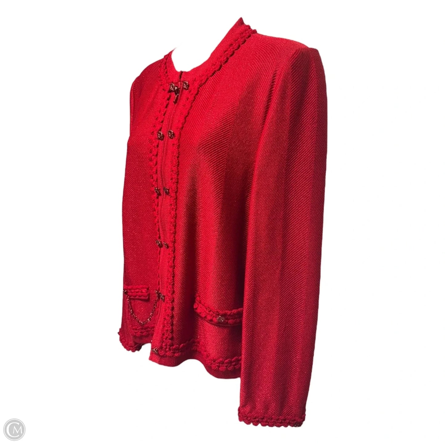 Jacket Luxury Designer By St John Collection In Red, Size: 10