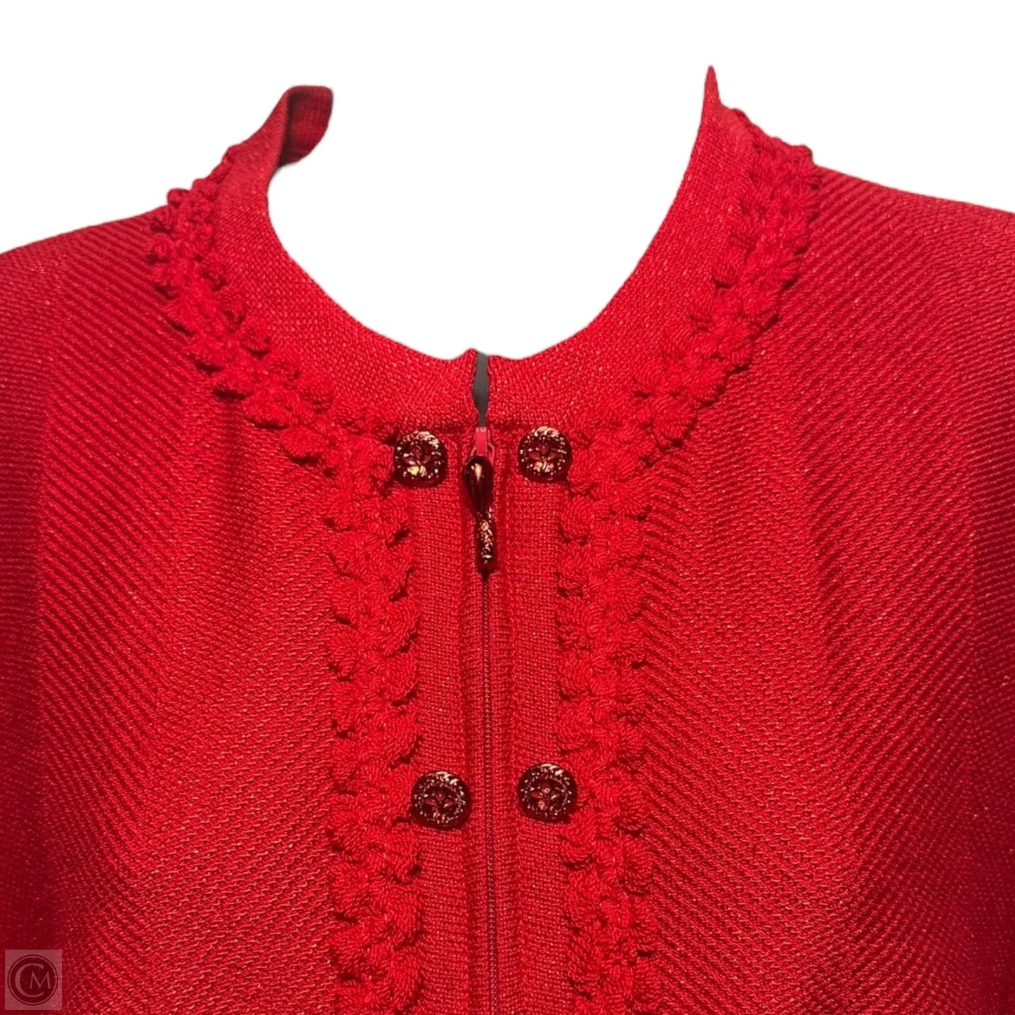 Jacket Luxury Designer By St John Collection In Red, Size: 10