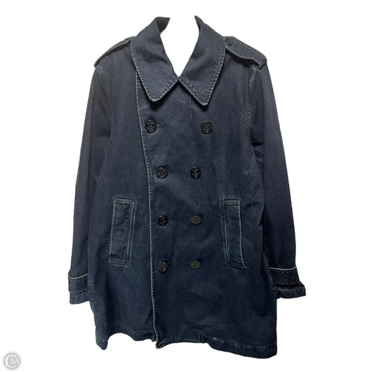 Coat Peacoat By Polo Ralph Lauren In Blue Denim, Size: Xl