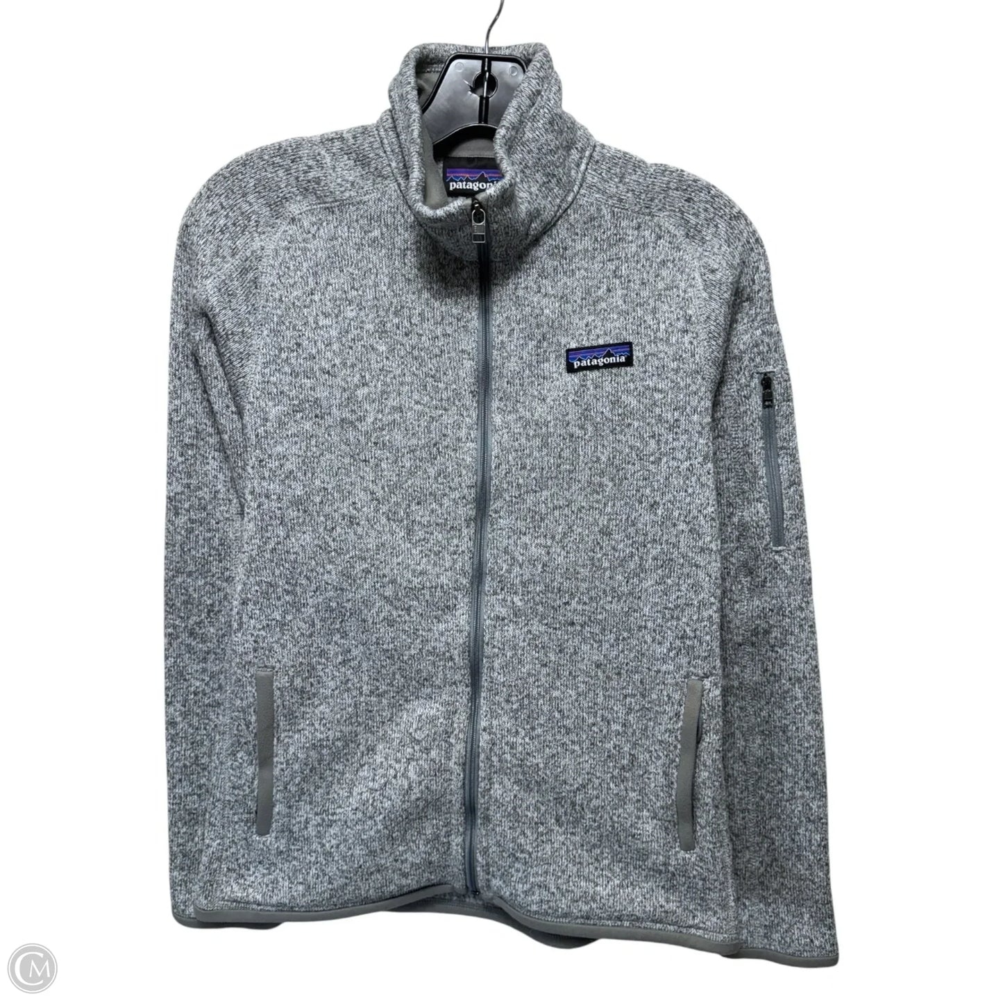 Athletic Jacket By Patagonia In Grey, Size: S
