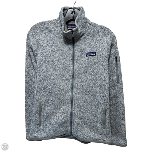 Athletic Jacket By Patagonia In Grey, Size: S