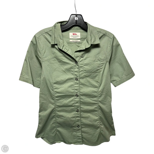 Top Short Sleeve By Fjallraven In Green, Size: S