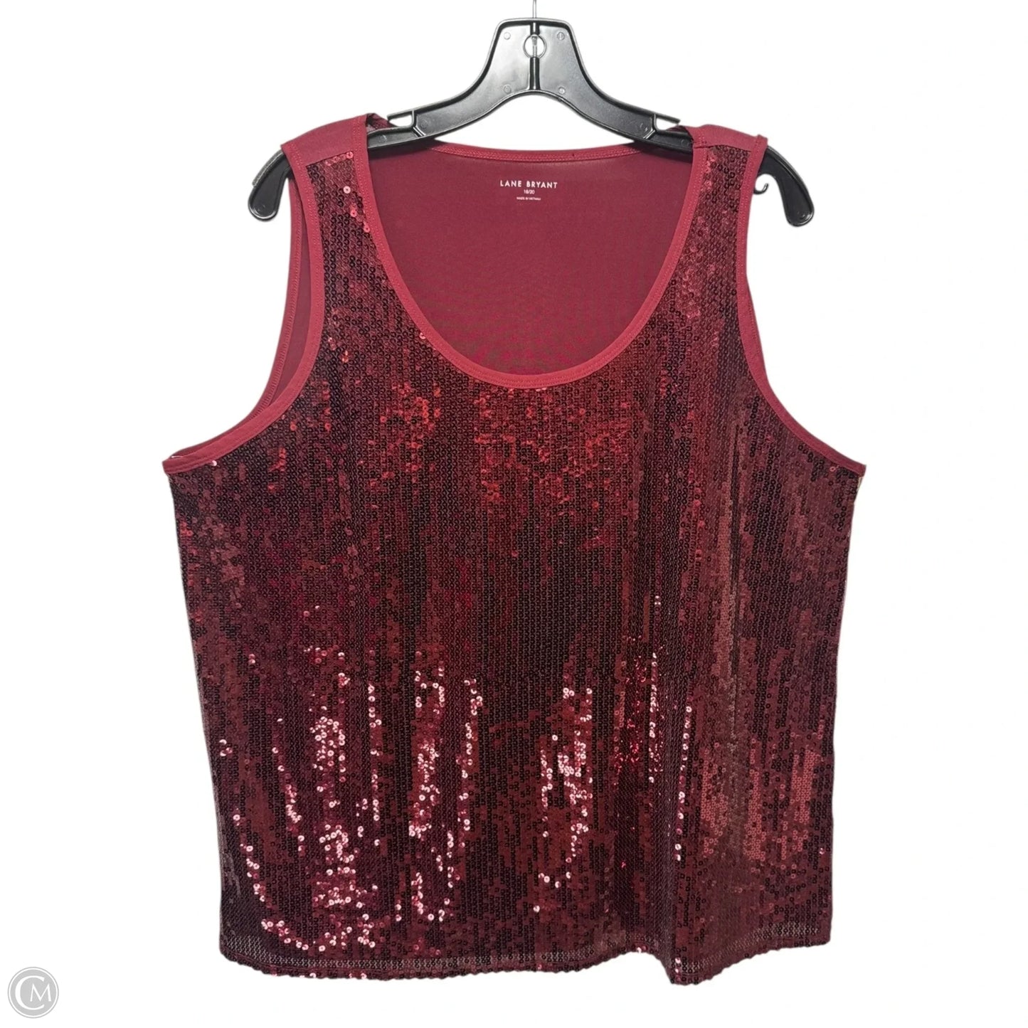 Sequin Top Sleeveless By Lane Bryant In Red, Size: 18
