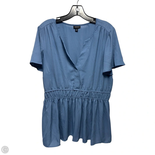 Top Short Sleeve By Torrid In Blue, Size: 2x