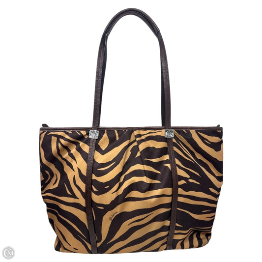 Tiger Print Tote By Brighton, Size: Medium