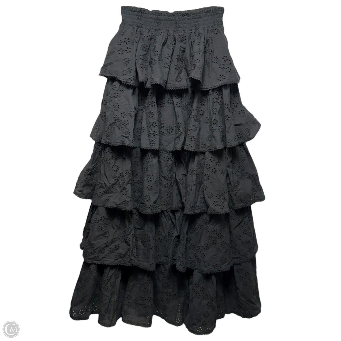 Eyelet Noemie Skirt By Cma In Black, Size: S
